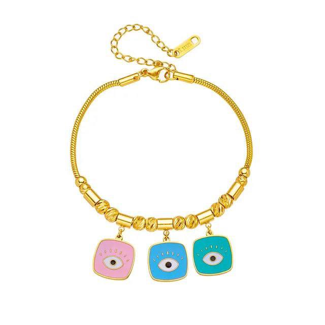 Gold Evil eyes Bracelet