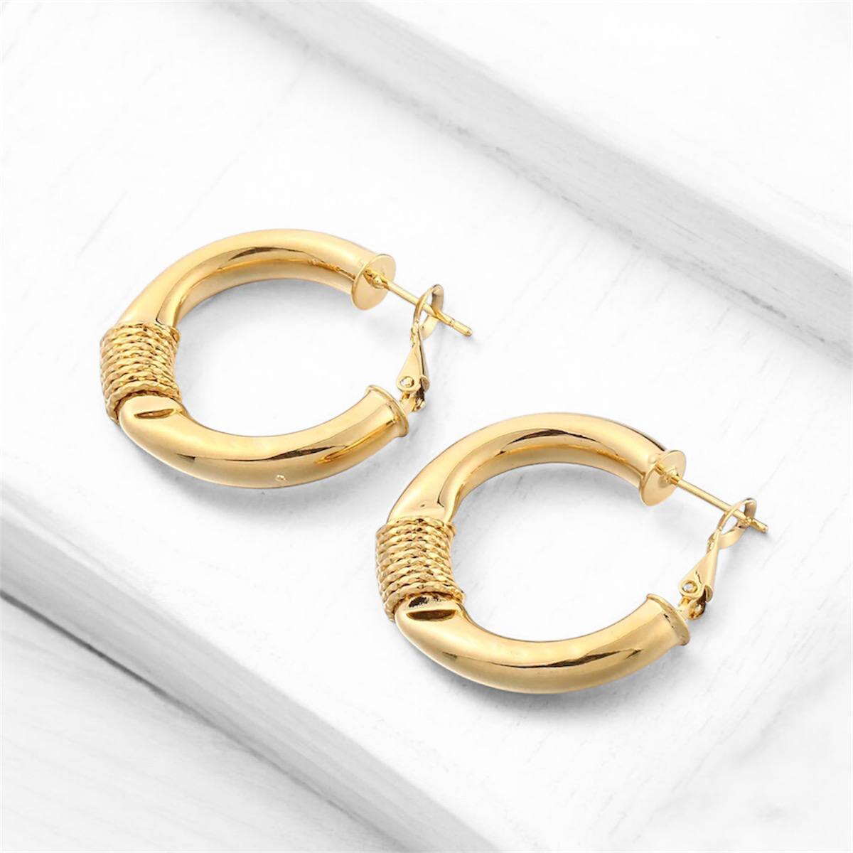 Golden Hoop Earrings